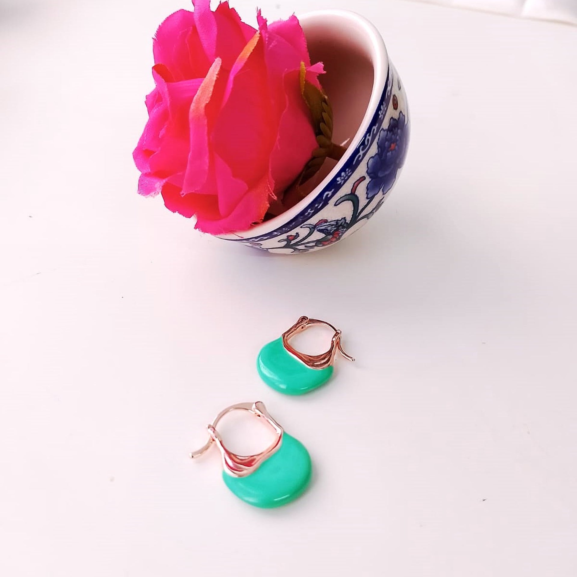 Verdant Elegance Hoops