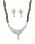 Floral Diamond Mangalsutra Set with Earrings – Elegant Symbol of Love