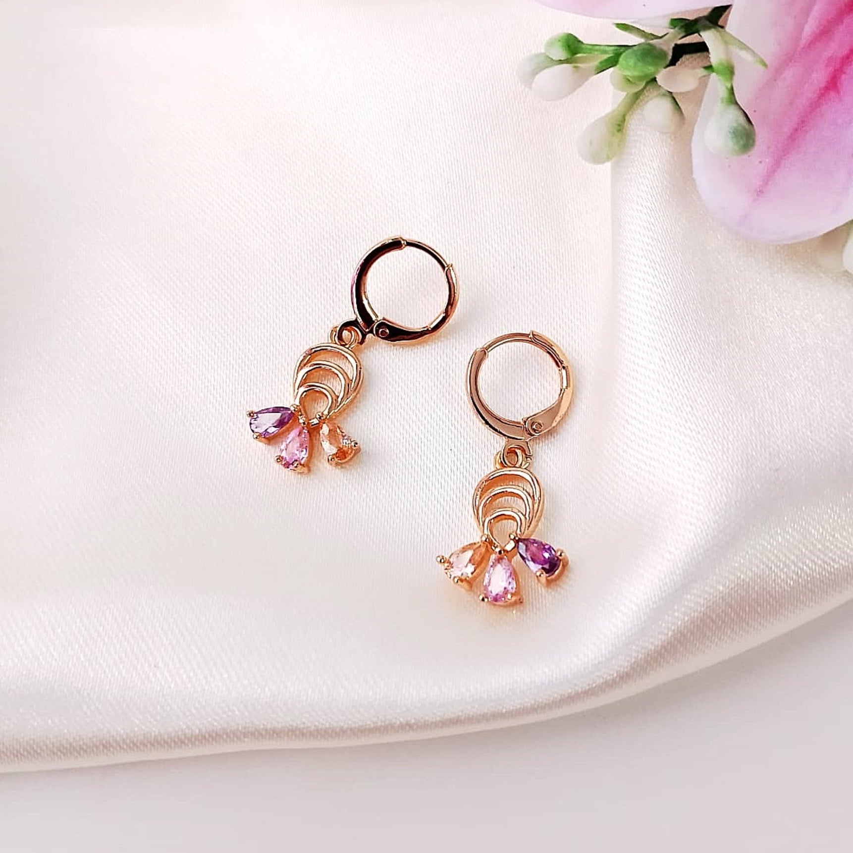 Triple Radiance Zirconia Hoops