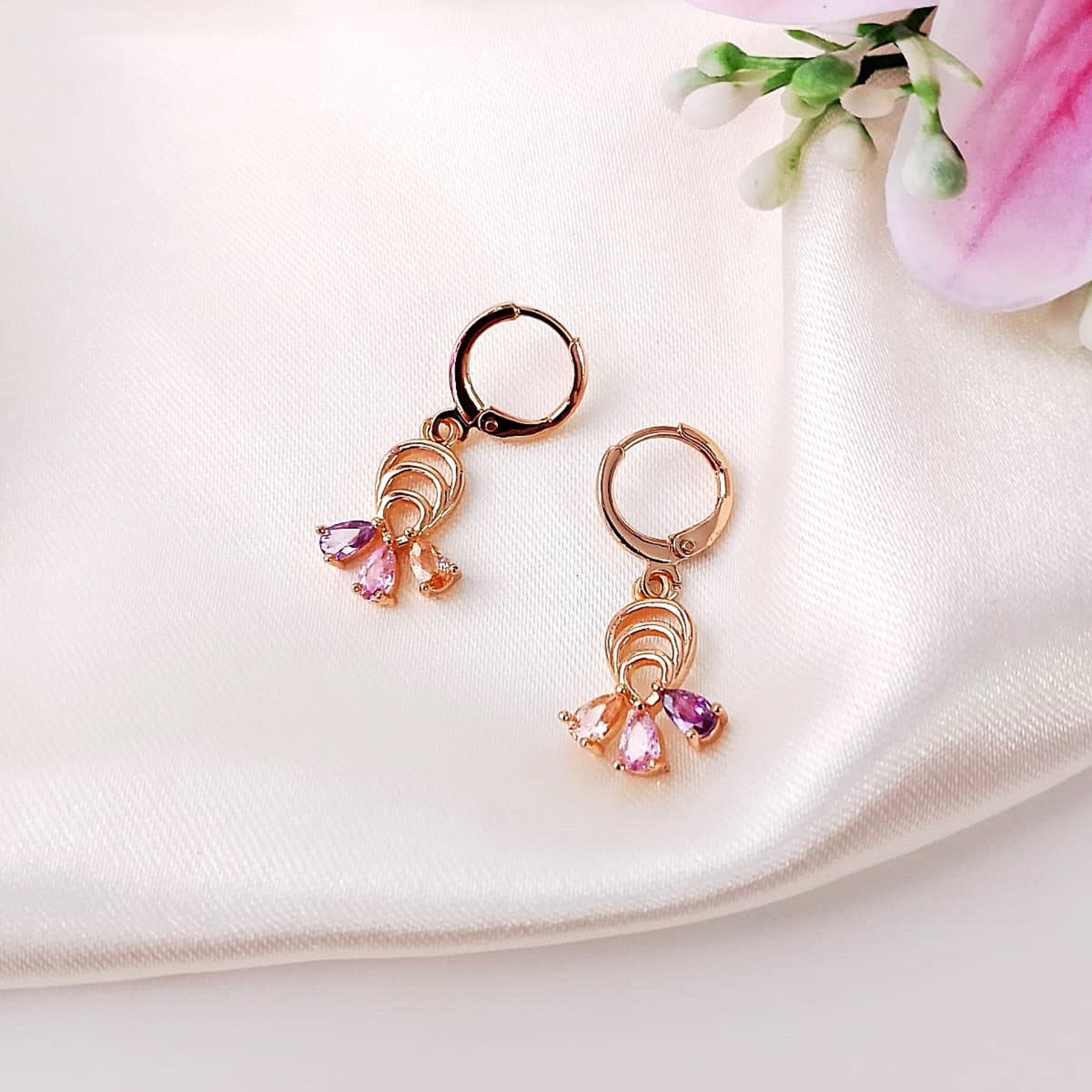 Triple Radiance Zirconia Hoops