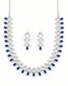 Zig Zag Azure AD Necklace Set BLUE