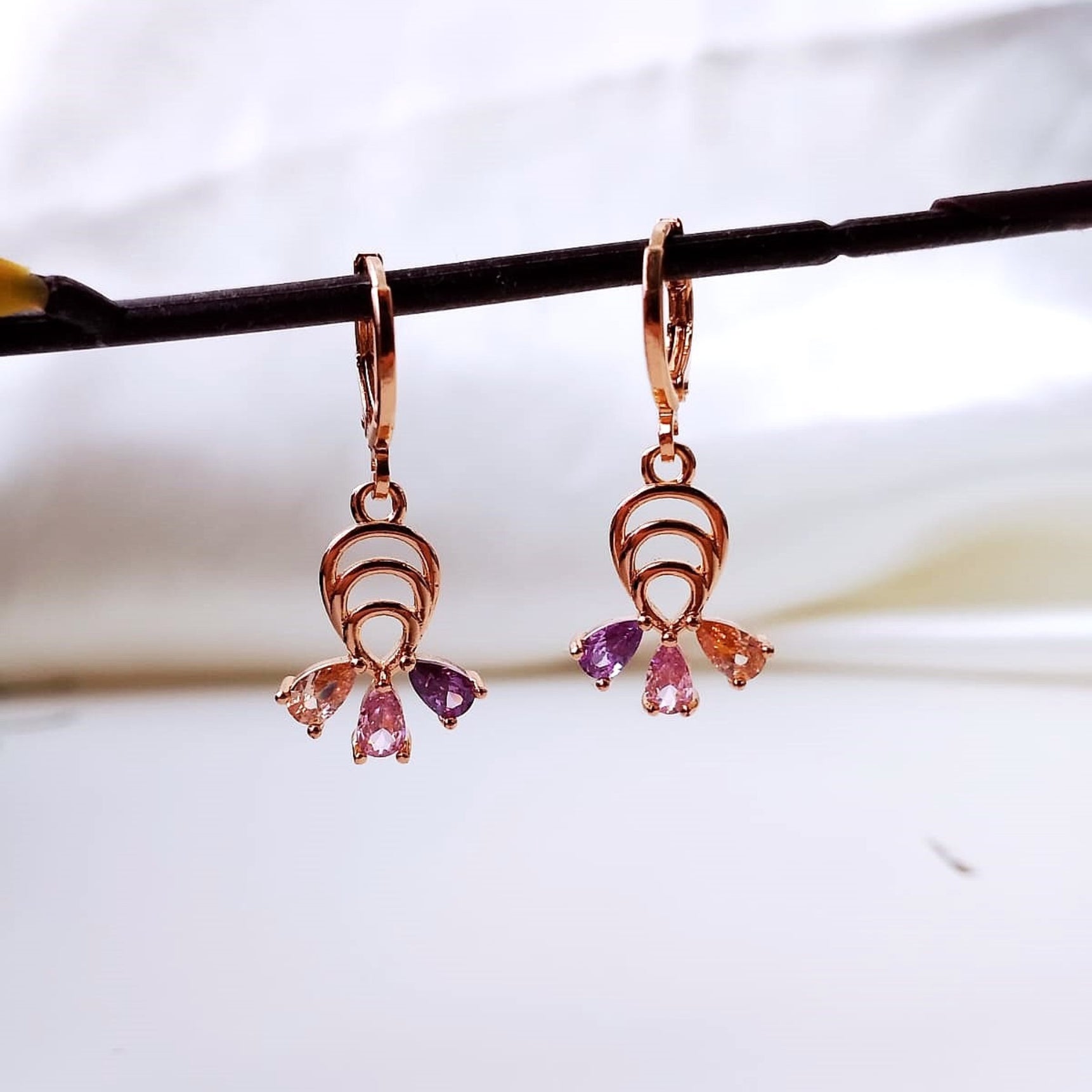 Triple Radiance Zirconia Hoops