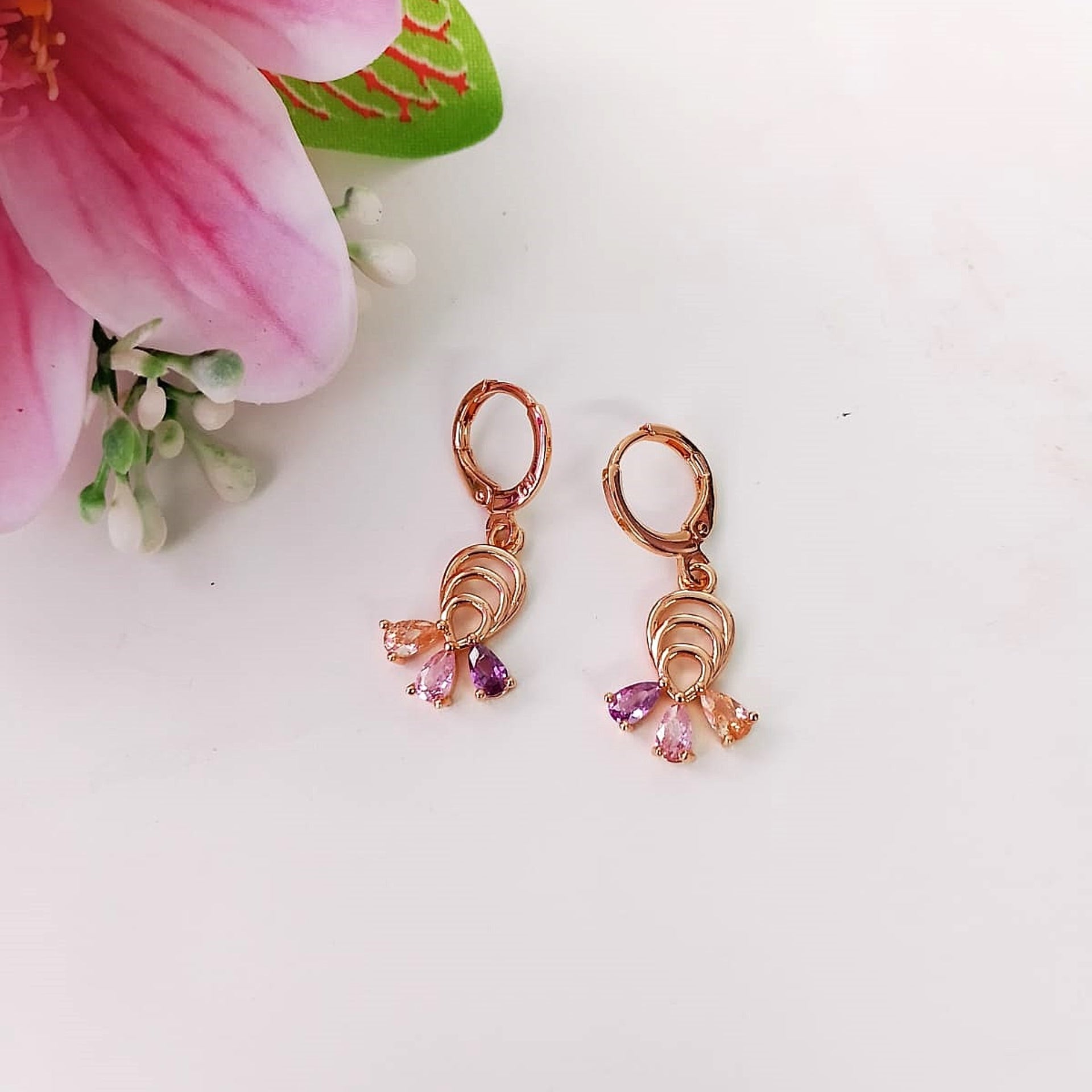 Triple Radiance Zirconia Hoops