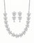 Radiant White AD Floral Necklace Set