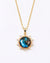 Blue Galaxy Pendant Gold Chain Necklace