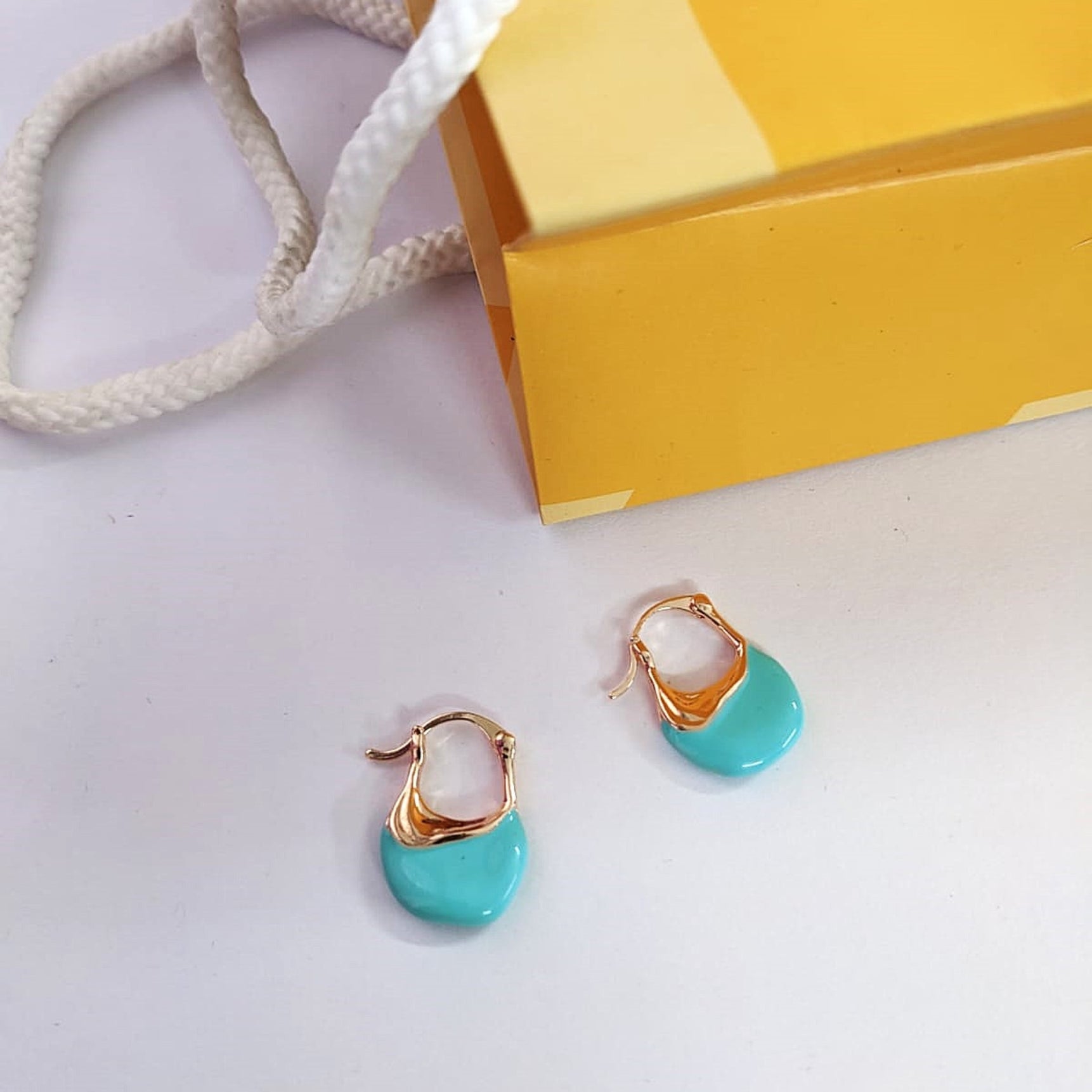 Ocean Elegance Designer Hoops Earrings