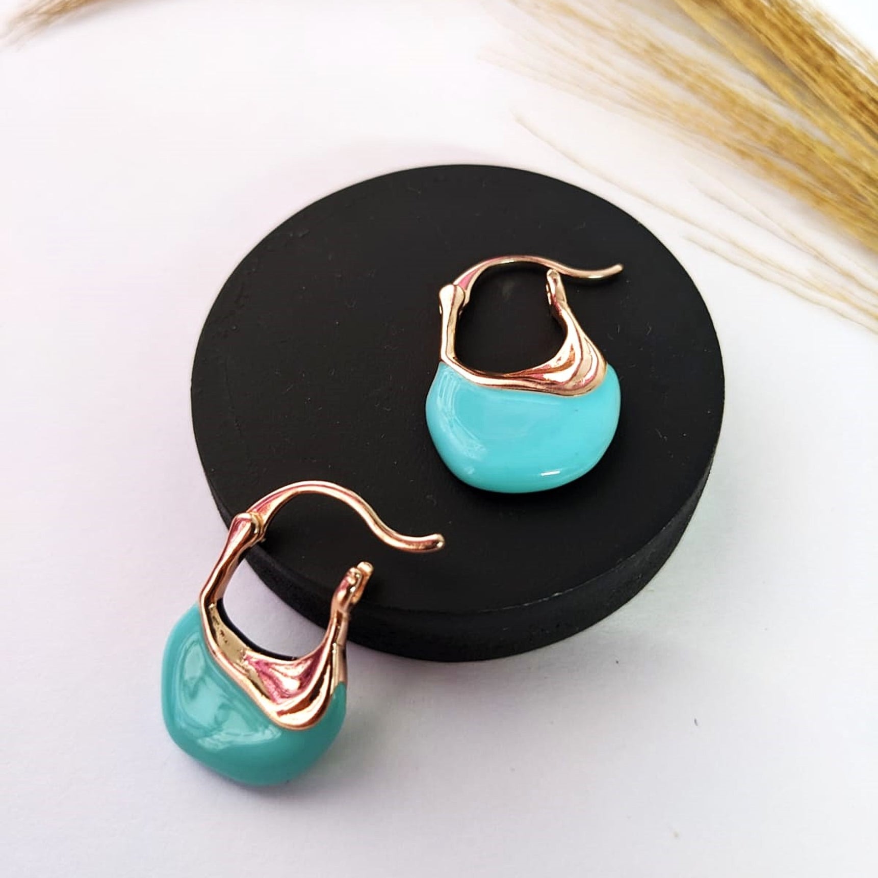 Ocean Elegance Designer Hoops Earrings