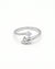Silver Dolphin Ring with Crystal Accent