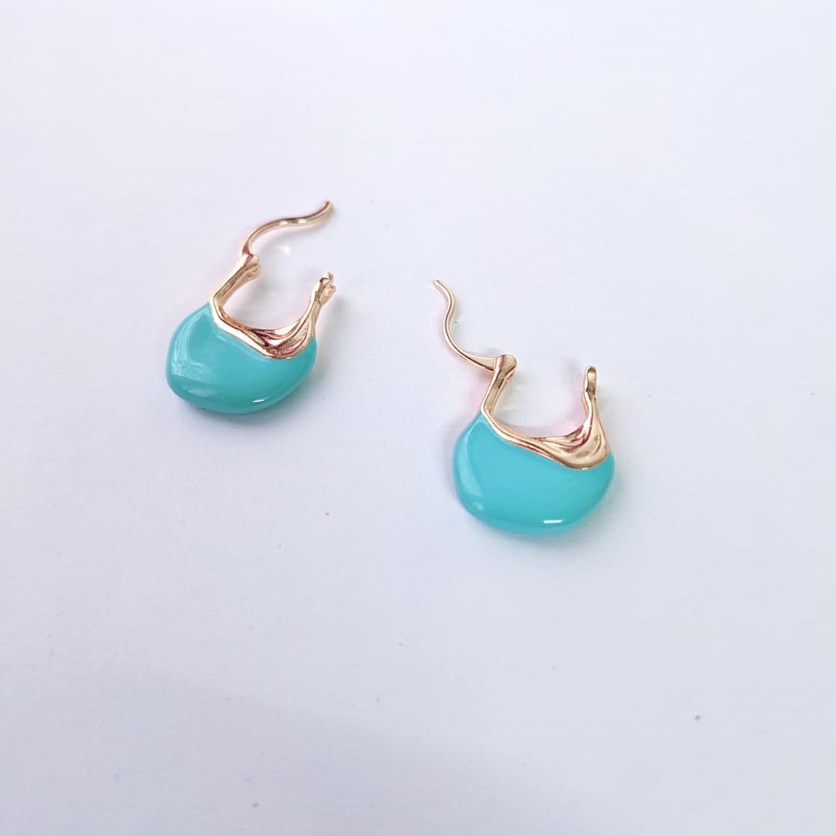 Ocean Elegance Designer Hoops Earrings
