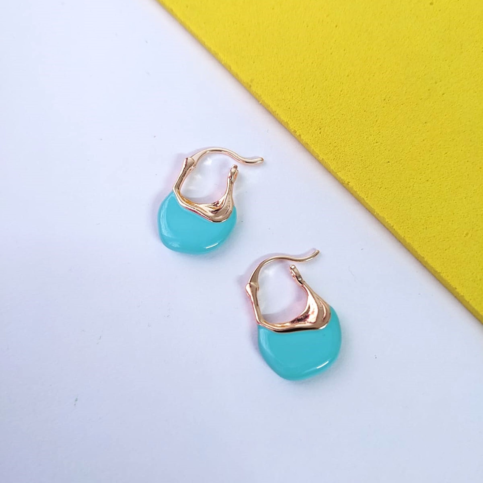 Ocean Elegance Designer Hoops Earrings