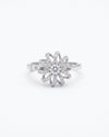 Silver Sparkling Crystal Whirl Spin Ring