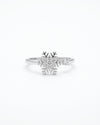 Silver Crystal Snowflake Spin Ring