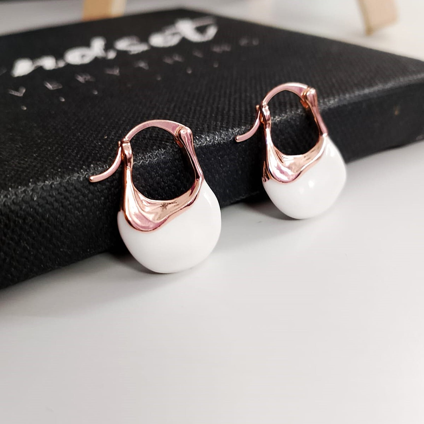 Ivory Elegance Design Hoops