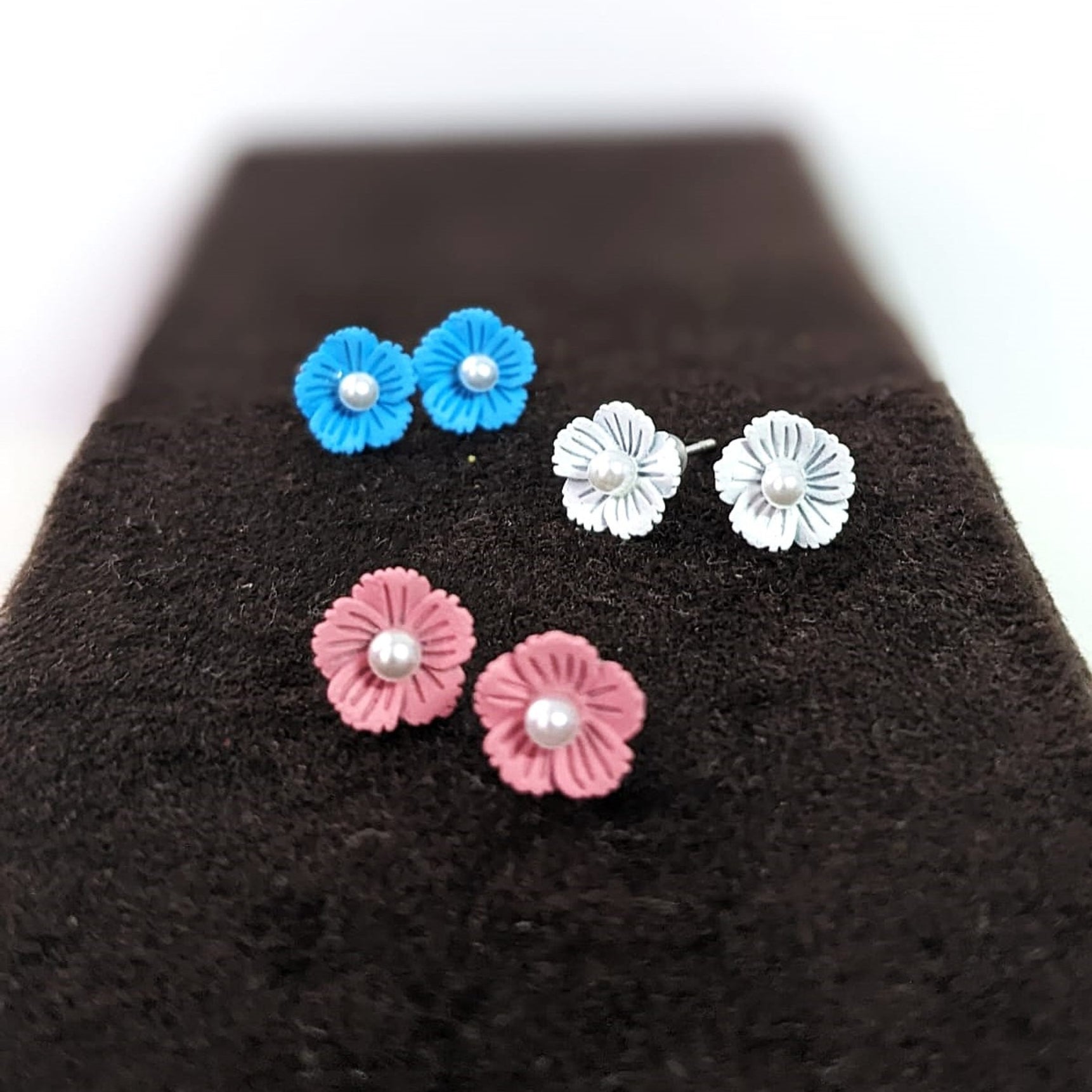 Multicolor Blossom Studs Combo Set