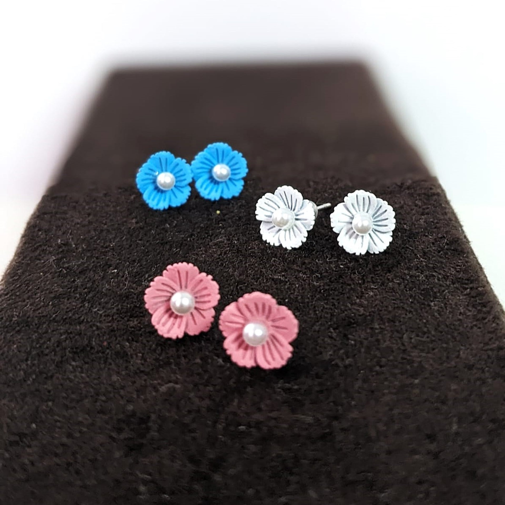 Multicolor Blossom Studs Combo Set