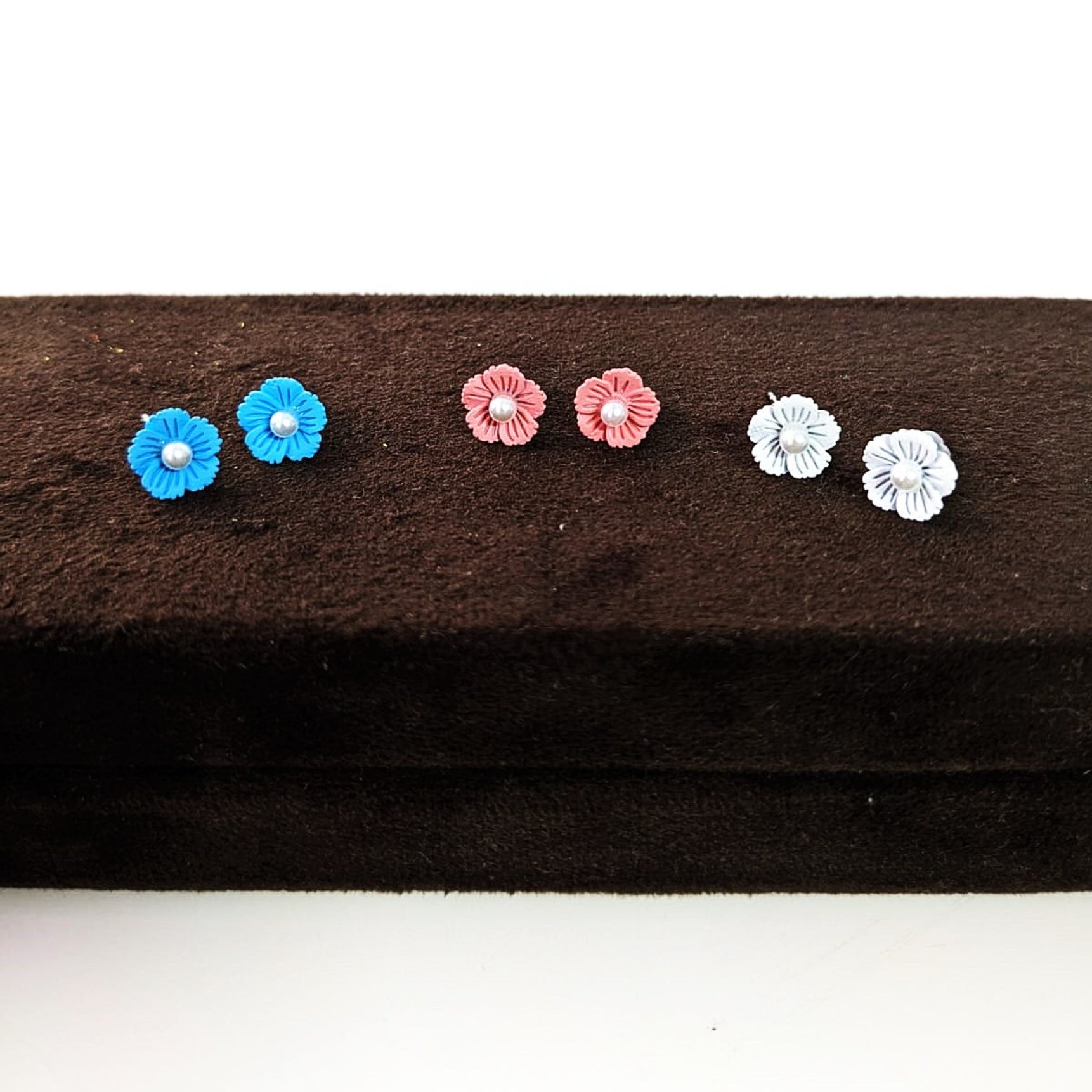 Multicolor Blossom Studs Combo Set