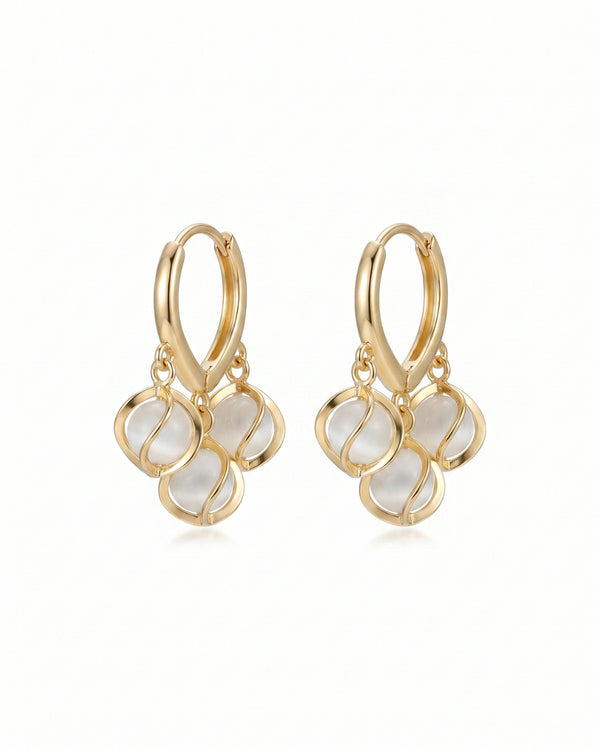 Delicate Hanging Pearl Earrings