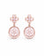 Monalisa Rosegold Flower Circle Earrings
