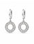 Diamond Radiance Circle Hoop Earrings – Elegant Silver Crystal Hoops for Women