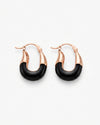 Midnight Allure Beaded Hoops