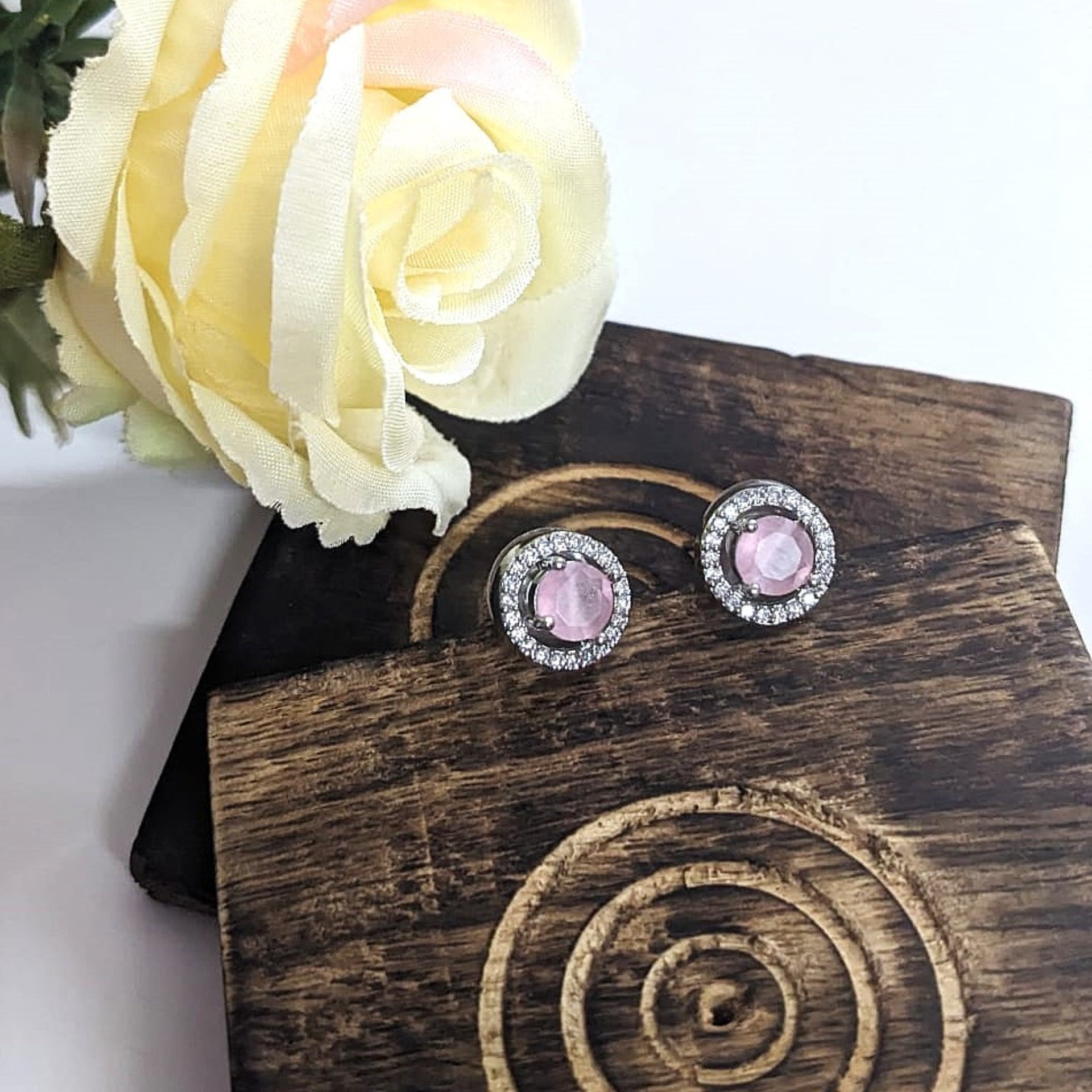 Blush Radiance AD Circular Studs