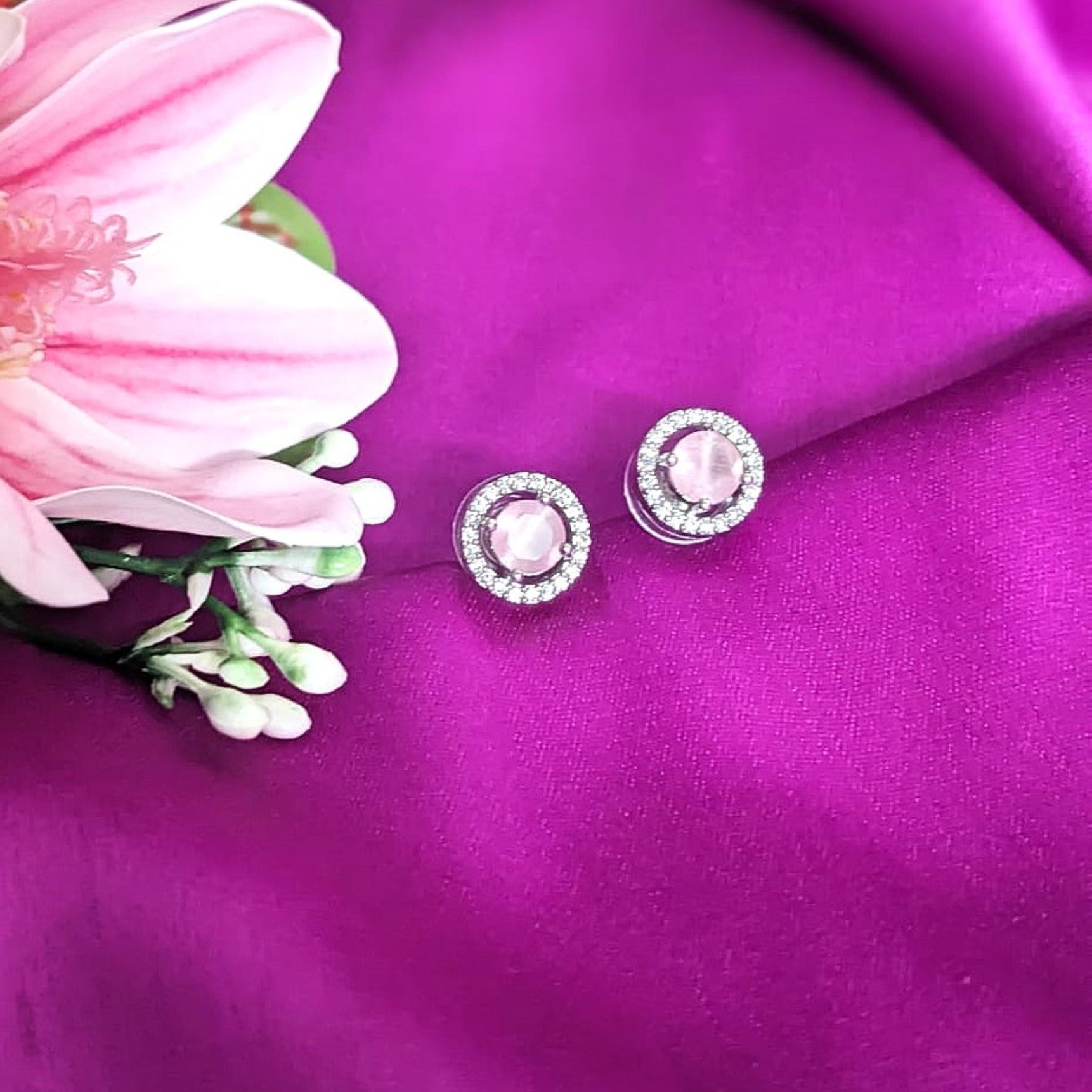 Blush Radiance AD Circular Studs