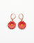 Radiant Red Sunflower Hoops