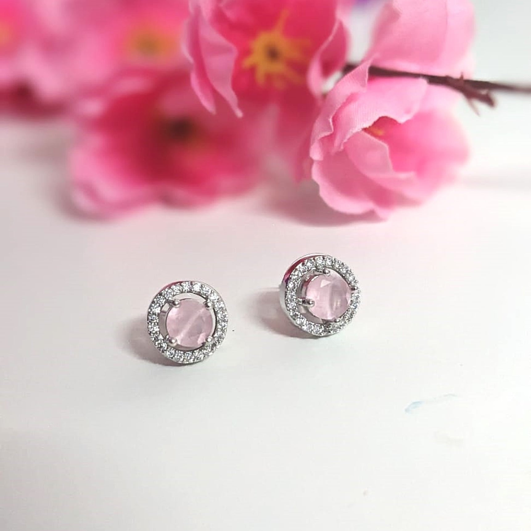 Blush Radiance AD Circular Studs