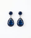 Azure Sparkle Water Droplet Earrings – Blue AD Stone Dangler Studs for Women