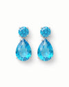 Sparkling AD Water Droplets Earrings BLUE
