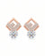Rose Gold Crystal Diamond Studs