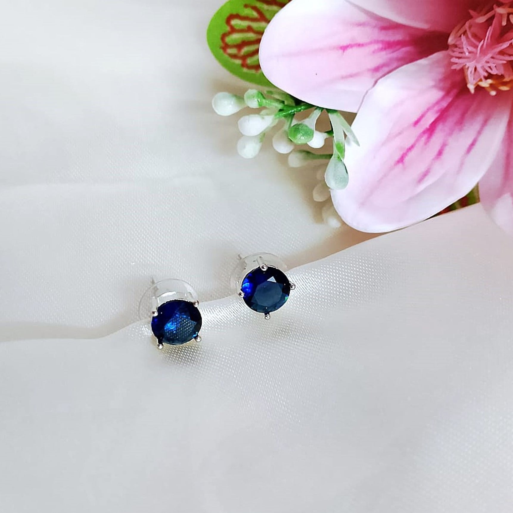 Azure Halo Circle Studs