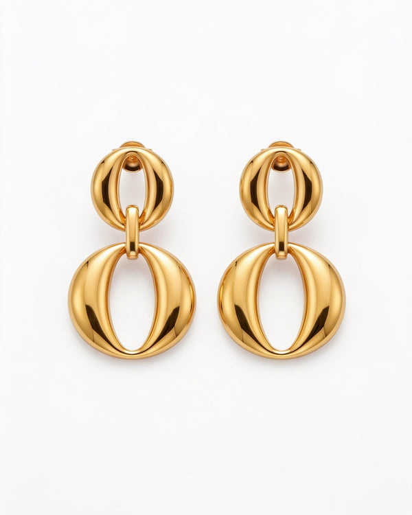 Eternal Elegance Golden Eight Earrings