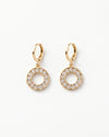 Diamond Halo Hoop Earrings
