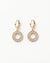 Diamond Halo Hoop Earrings