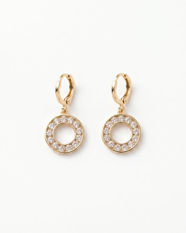 Diamond Halo Hoop Earrings