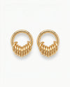 Golden Layer Circle Earrings