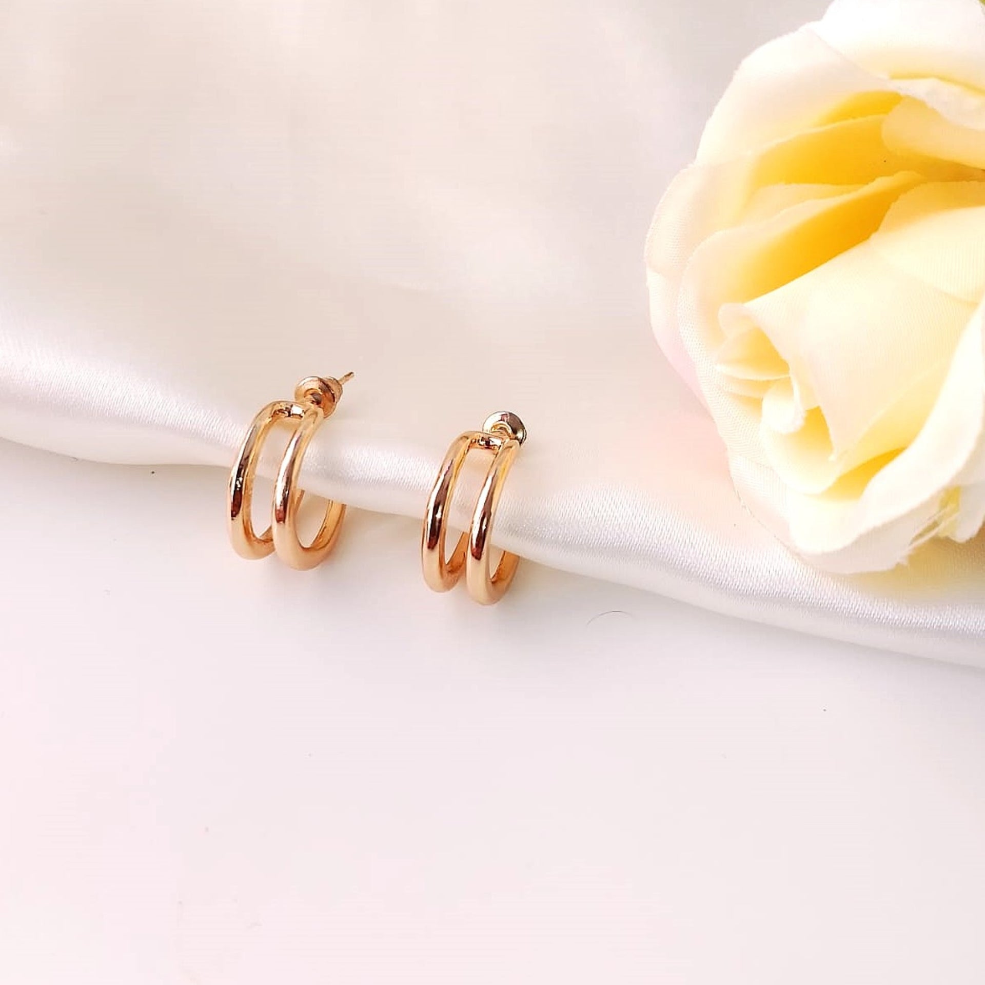 Golden Duo Hoops Earrings