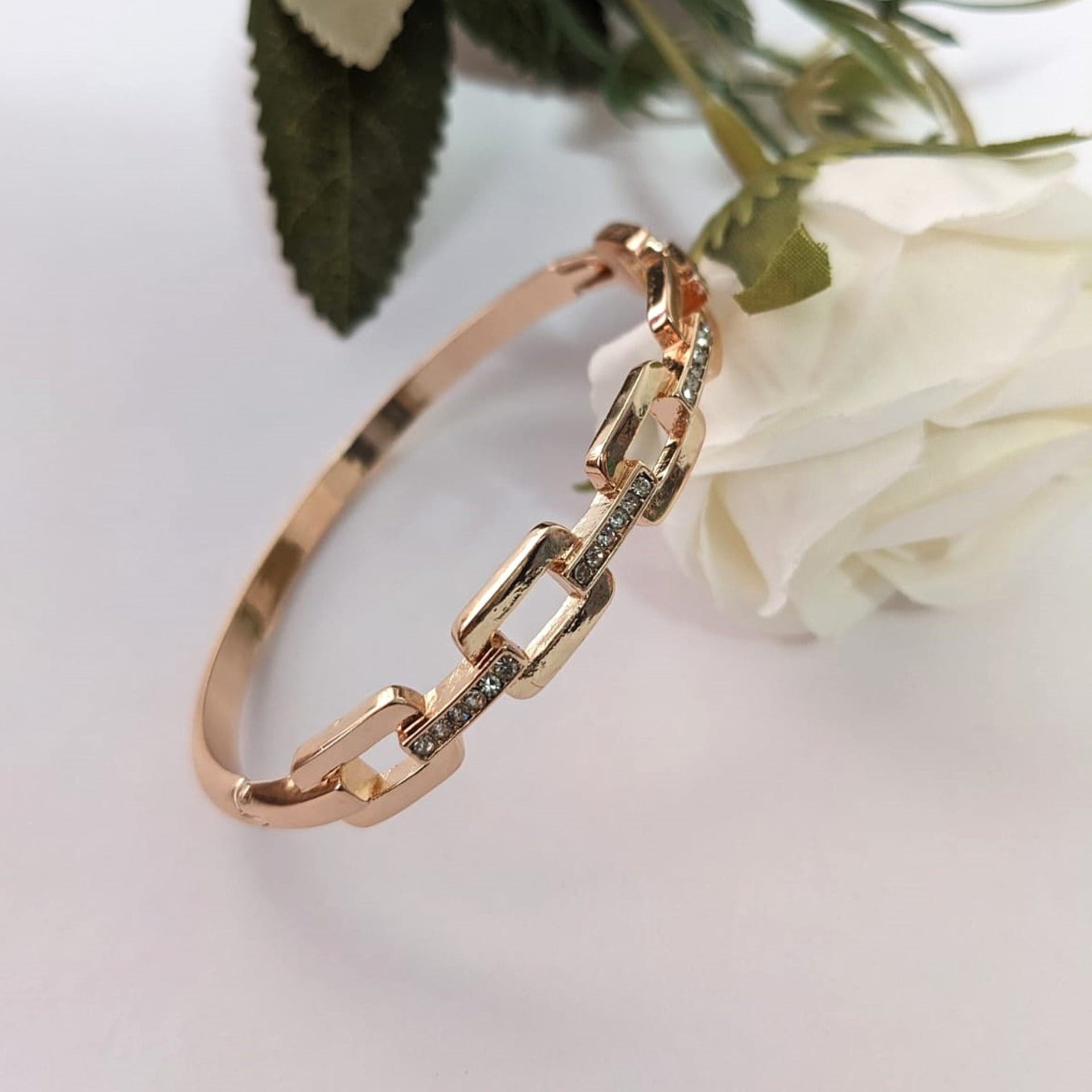 Elegant Rosegold Square Bracelet