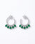 AD Flower Round Jhumka Green