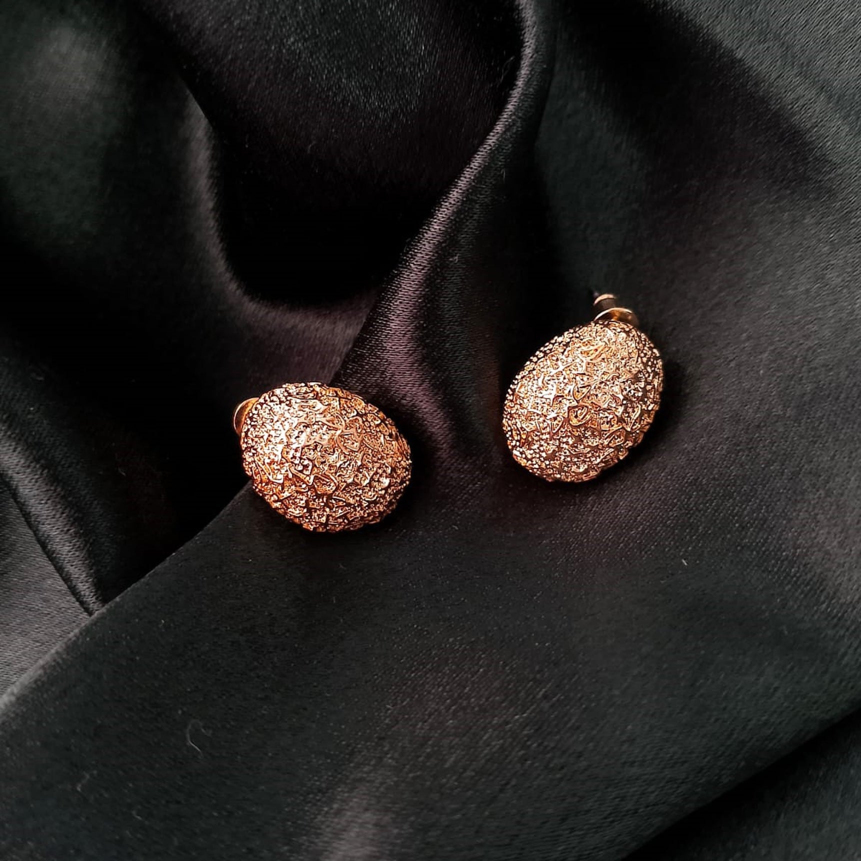 Radiant Oval Gold Studs