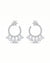 AD Flower Round Jhumka White