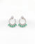AD Flower Round Jhumka Mint Green