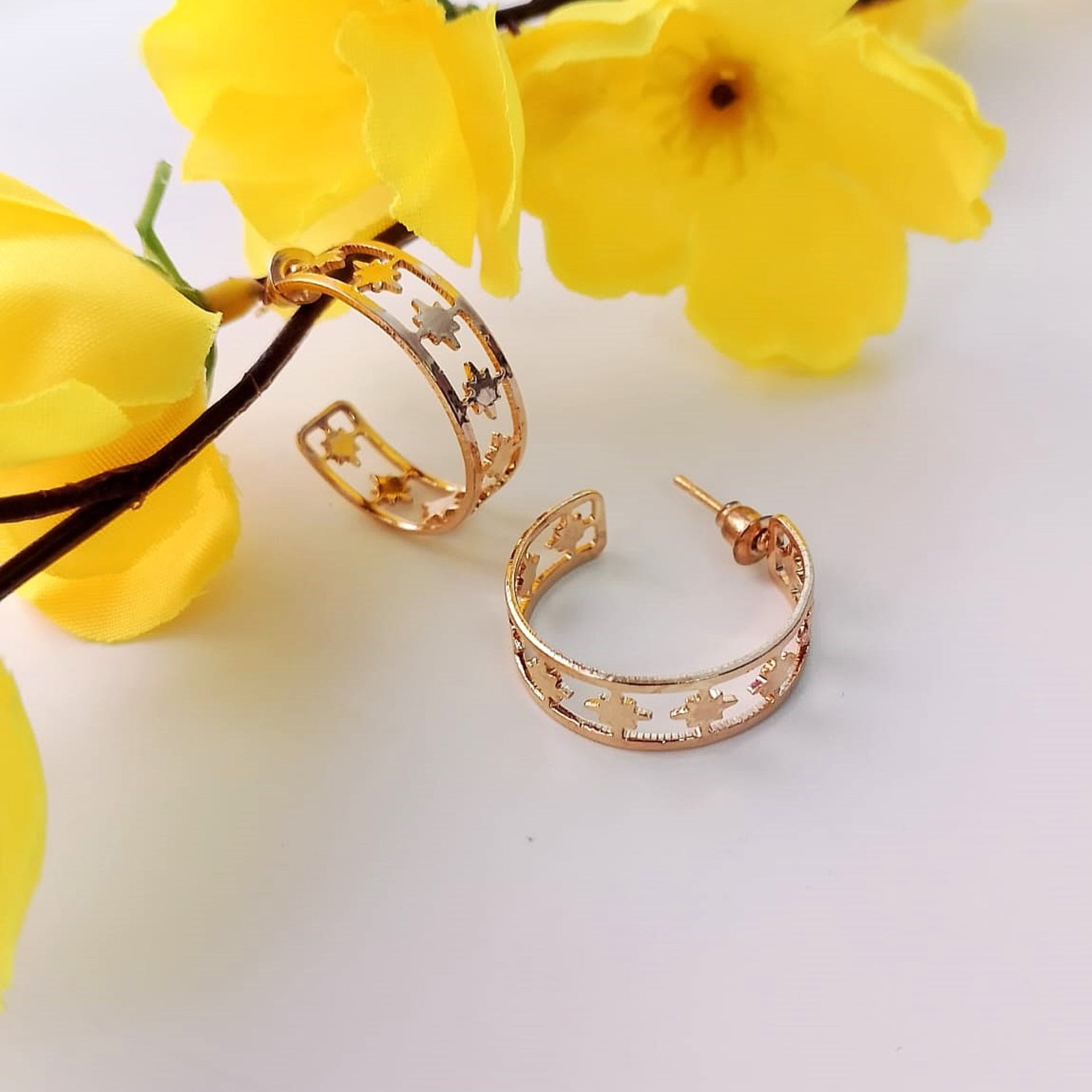 Celestial Glow Star Hoops