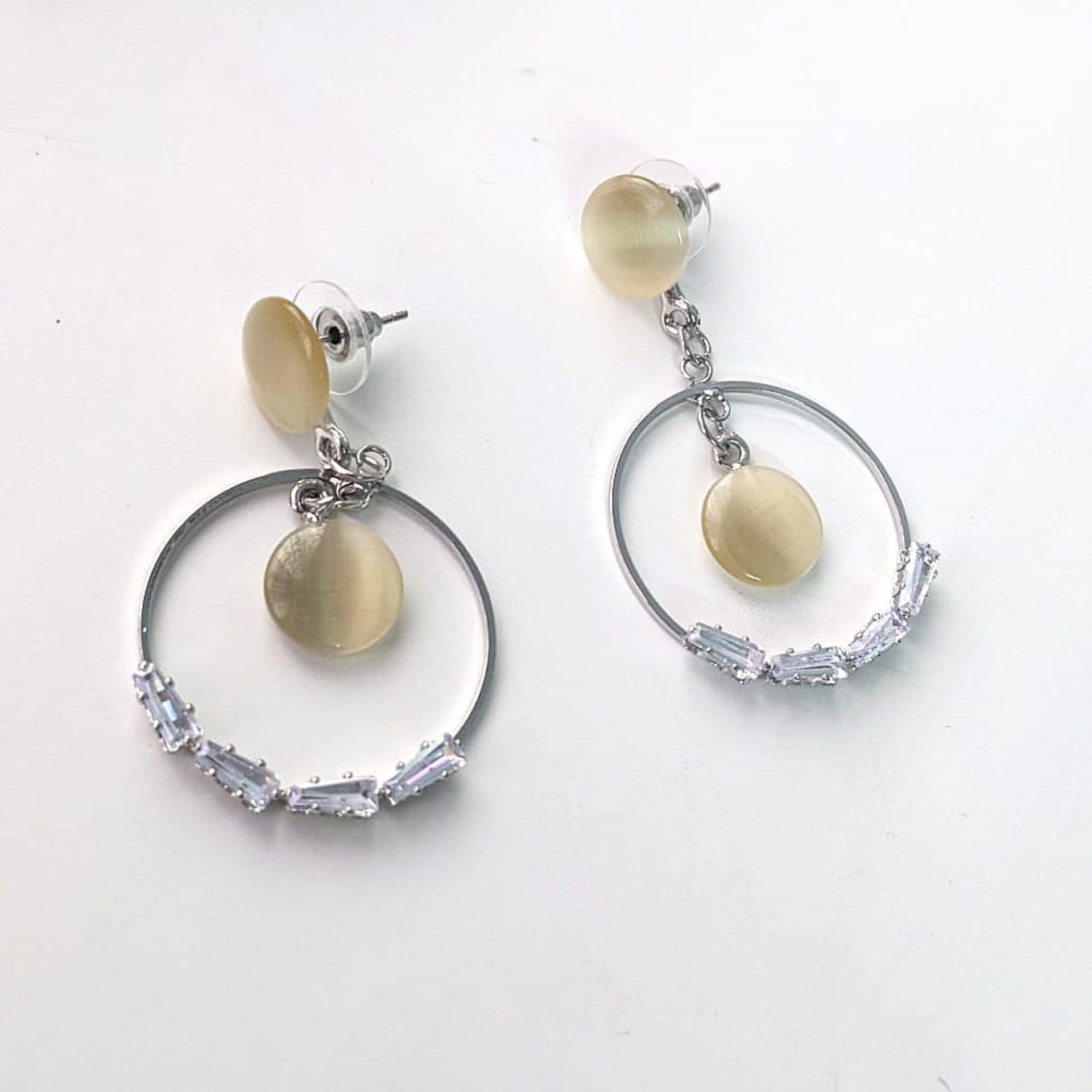 Radiant Monalisa Circle Earrings
