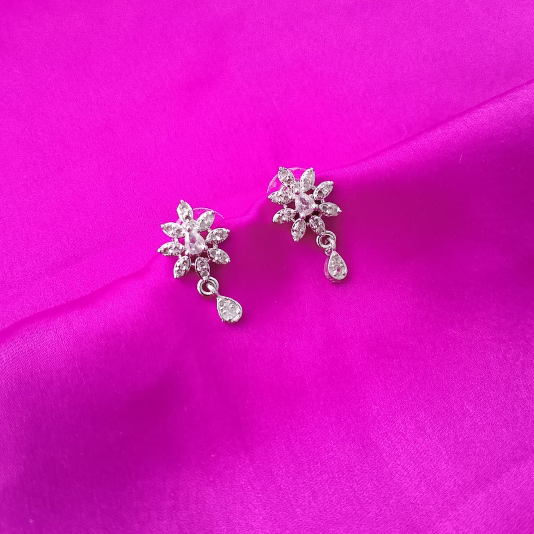 Diamond-Style Mangalsutra Set – With Earrings for Daily Wear