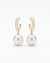 Sparkling Diamond Pearl Drop Earrings