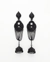 Long Black Chain Jhumka Earrings – Trendy Danglers for Women