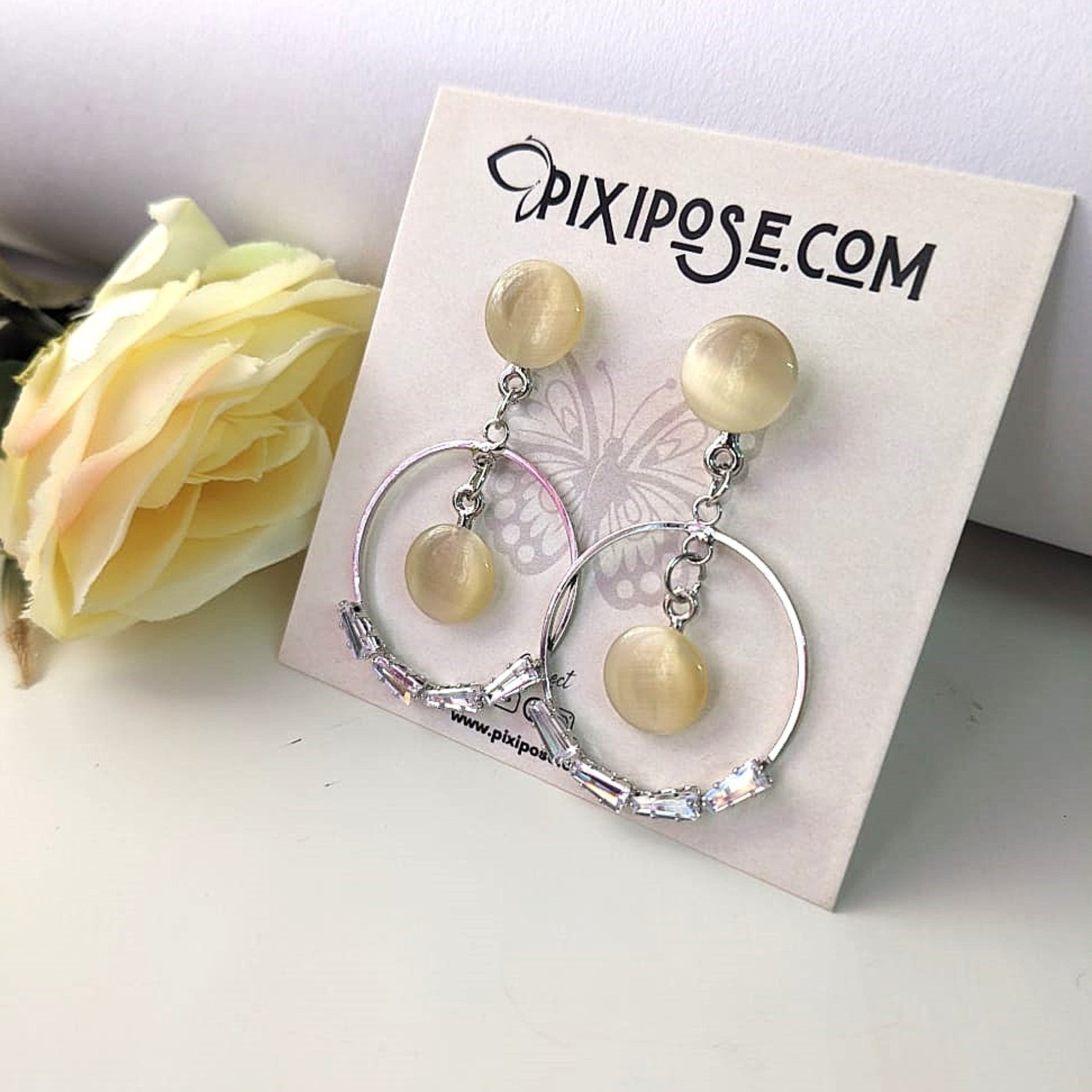 Radiant Monalisa Circle Earrings