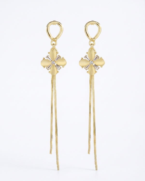 Floral Chain Drop Earrings